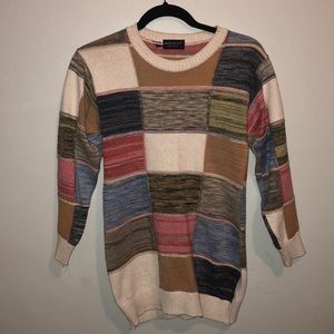 Patched sweater